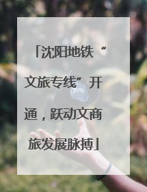 沈阳地铁“文旅专线”开通，跃动文商旅发展脉搏