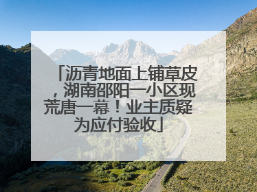 沥青地面上铺草皮，湖南邵阳一小区现荒唐一幕！业主质疑为应付验收
