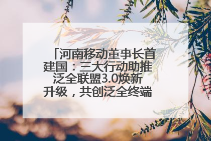 河南移动董事长首建国：三大行动助推泛全联盟3.0焕新升级，共创泛全终端万亿级产业生态