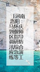 河南洛阳：马怀庆到偃师区指导调研防汛综合应急演练等工作