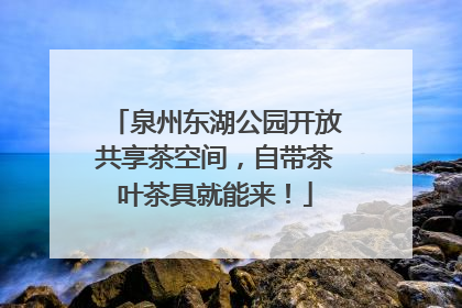 泉州东湖公园开放共享茶空间，自带茶叶茶具就能来！