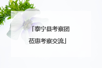 泰宁县考察团莅惠考察交流