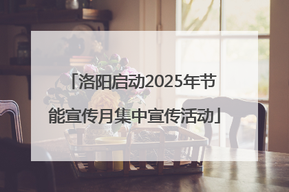 洛阳启动2025年节能宣传月集中宣传活动