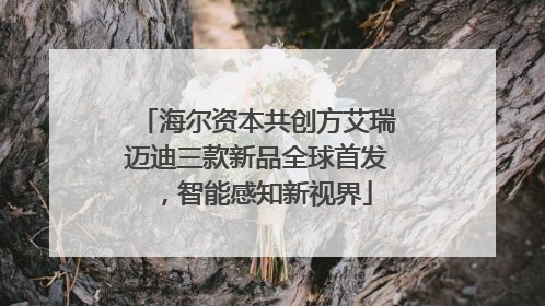 海尔资本共创方艾瑞迈迪三款新品全球首发，智能感知新视界