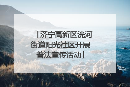 济宁高新区洸河街道阳光社区开展普法宣传活动