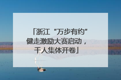 浙江“万步有约”健走激励大赛启动，千人集体开卷