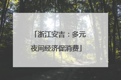 浙江安吉：多元夜间经济促消费
