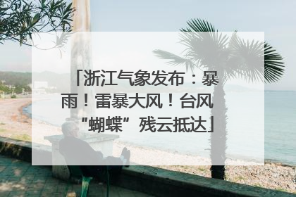 浙江气象发布：暴雨！雷暴大风！台风“蝴蝶”残云抵达