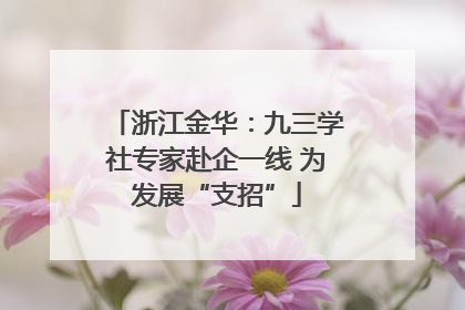 浙江金华：九三学社专家赴企一线 为发展“支招”