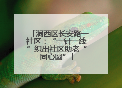 涧西区长安路一社区：“一针一线”织出社区助老“同心圆”