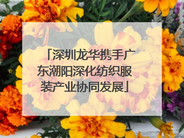 深圳龙华携手广东潮阳深化纺织服装产业协同发展