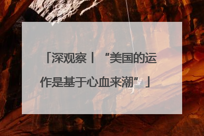 深观察丨“美国的运作是基于心血来潮”
