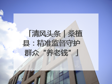 清风头条｜桑植县：精准监督守护群众“养老钱”