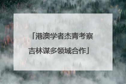 港澳学者杰青考察吉林谋多领域合作