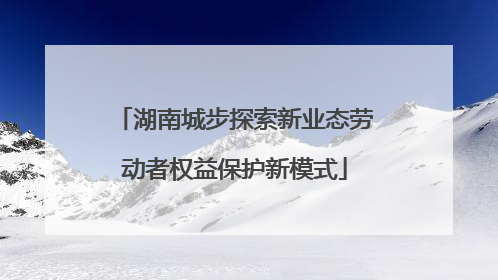 湖南城步探索新业态劳动者权益保护新模式