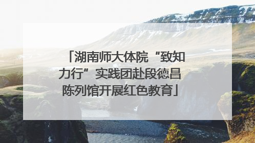 湖南师大体院“致知力行”实践团赴段德昌陈列馆开展红色教育