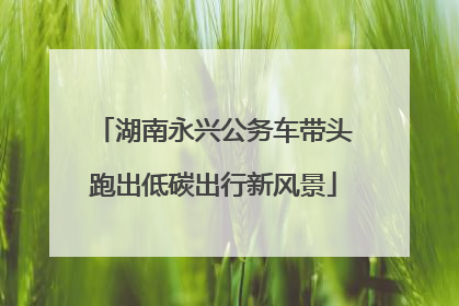 湖南永兴公务车带头跑出低碳出行新风景