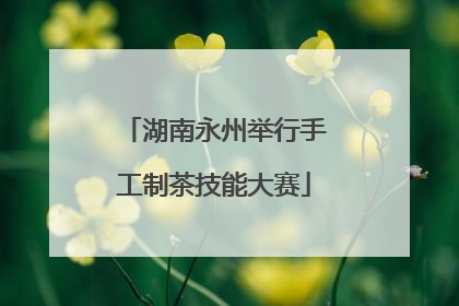 湖南永州举行手工制茶技能大赛