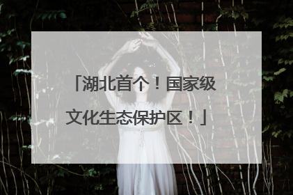 湖北首个！国家级文化生态保护区！