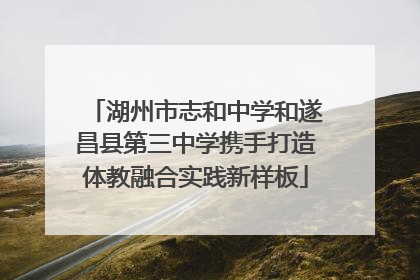湖州市志和中学和遂昌县第三中学携手打造体教融合实践新样板