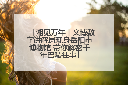 湘见万年丨文博数字讲解员现身岳阳市博物馆 带你解密千年巴陵往事