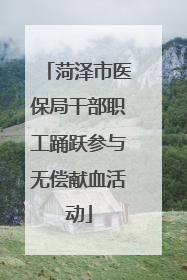 菏泽市医保局干部职工踊跃参与无偿献血活动
