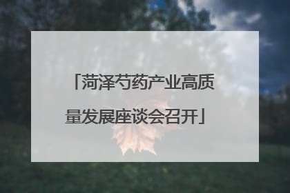 菏泽芍药产业高质量发展座谈会召开