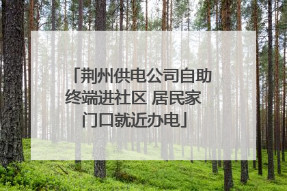 荆州供电公司自助终端进社区 居民家门口就近办电