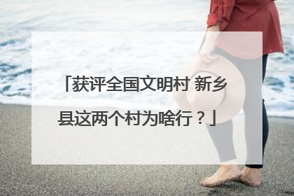 获评全国文明村 新乡县这两个村为啥行？