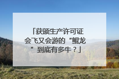 获颁生产许可证 会飞又会游的“鲲龙”到底有多牛？