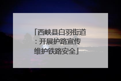 西峡县白羽街道：开展护路宣传 维护铁路安全