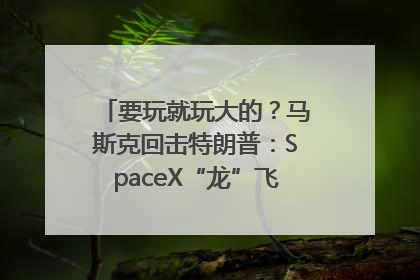 要玩就玩大的？马斯克回击特朗普：SpaceX“龙”飞船将立即退役！