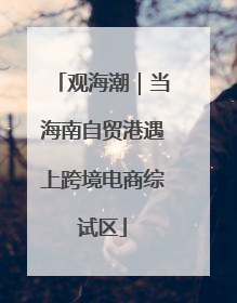 观海潮｜当海南自贸港遇上跨境电商综试区