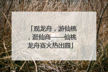 观龙舟，游仙桃，逛仙商——仙桃龙舟赛火热出圈