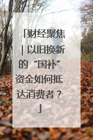 财经聚焦｜以旧换新的“国补”资金如何抵达消费者？