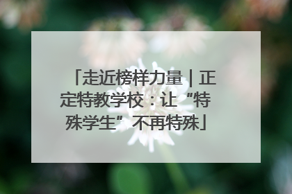走近榜样力量｜正定特教学校：让“特殊学生”不再特殊