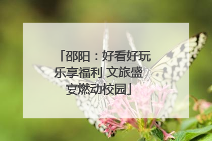 邵阳：好看好玩乐享福利 文旅盛宴燃动校园