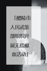 醴陵市人民武装部组织开展无偿献血活动