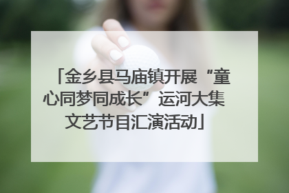 金乡县马庙镇开展“童心同梦同成长”运河大集文艺节目汇演活动