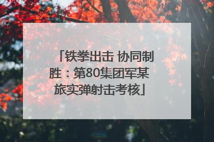 铁拳出击 协同制胜：第80集团军某旅实弹射击考核