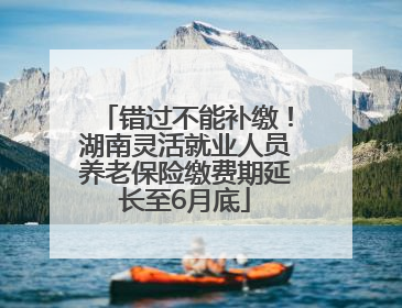 错过不能补缴！湖南灵活就业人员养老保险缴费期延长至6月底