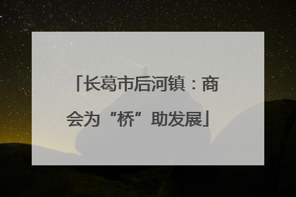 长葛市后河镇：商会为“桥”助发展