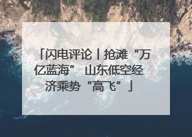 闪电评论丨抢滩“万亿蓝海” 山东低空经济乘势“高飞”