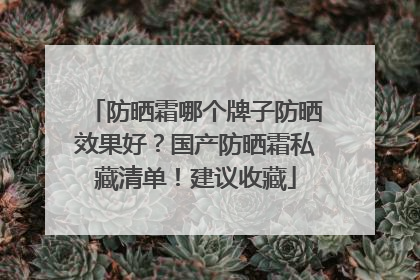 防晒霜哪个牌子防晒效果好？国产防晒霜私藏清单！建议收藏