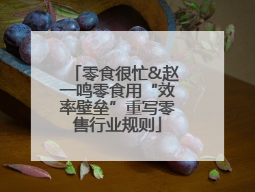 零食很忙&赵一鸣零食用“效率壁垒”重写零售行业规则