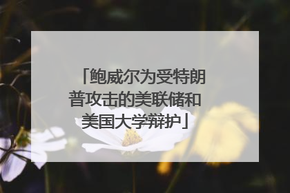 鲍威尔为受特朗普攻击的美联储和美国大学辩护