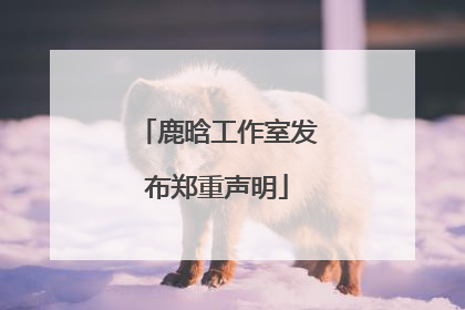 鹿晗工作室发布郑重声明