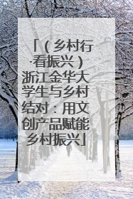 （乡村行·看振兴）浙江金华大学生与乡村结对：用文创产品赋能乡村振兴