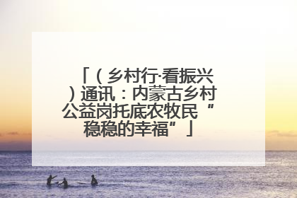 （乡村行·看振兴）通讯：内蒙古乡村公益岗托底农牧民“稳稳的幸福”