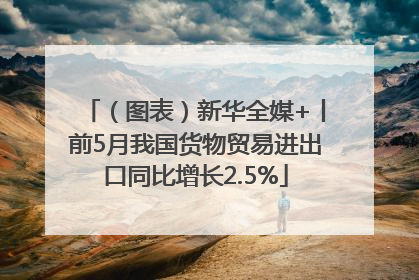 （图表）新华全媒+丨前5月我国货物贸易进出口同比增长2.5%